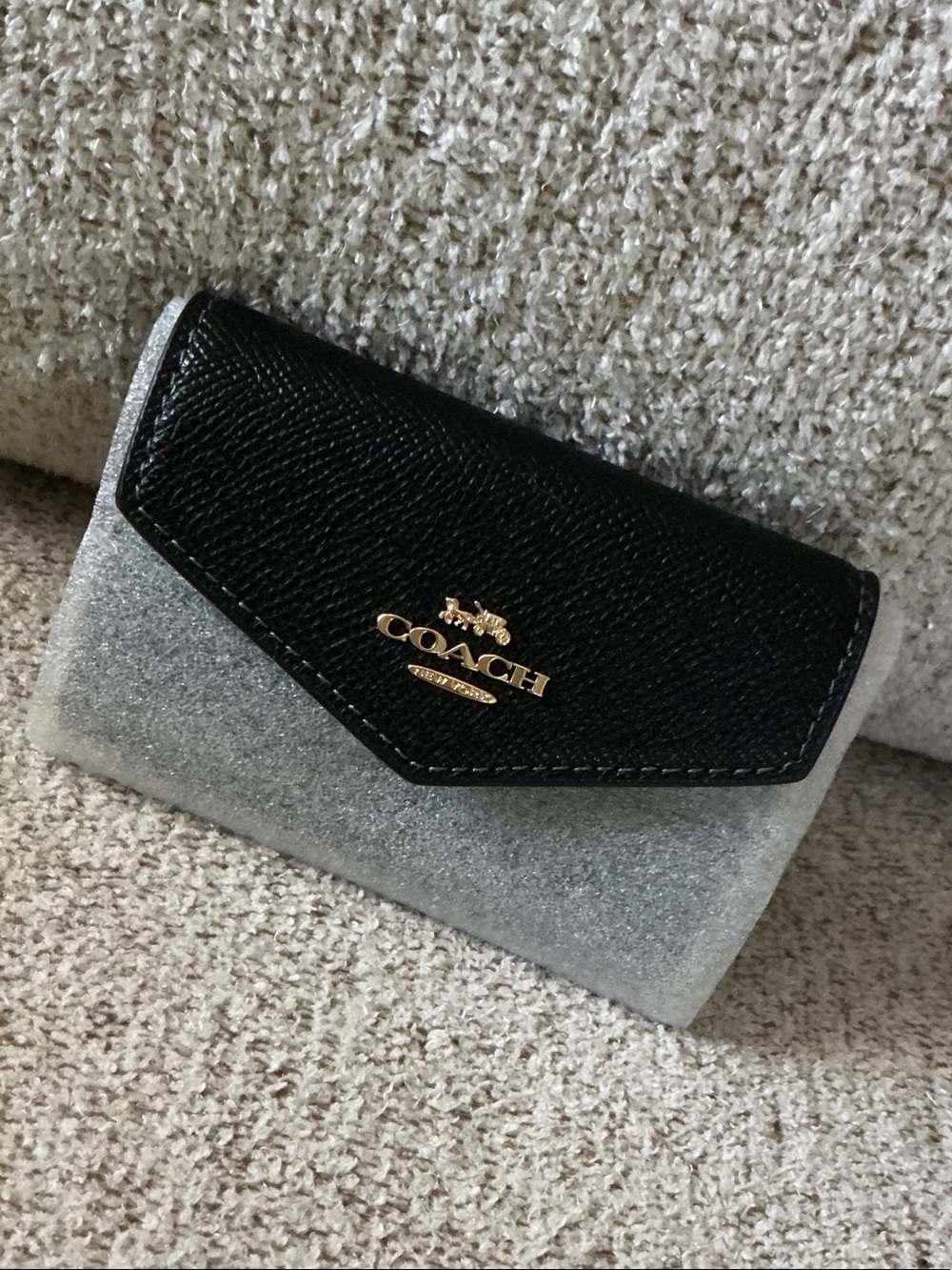 COACH XP FLP CC- Card Holder Wallet in black. NWT.